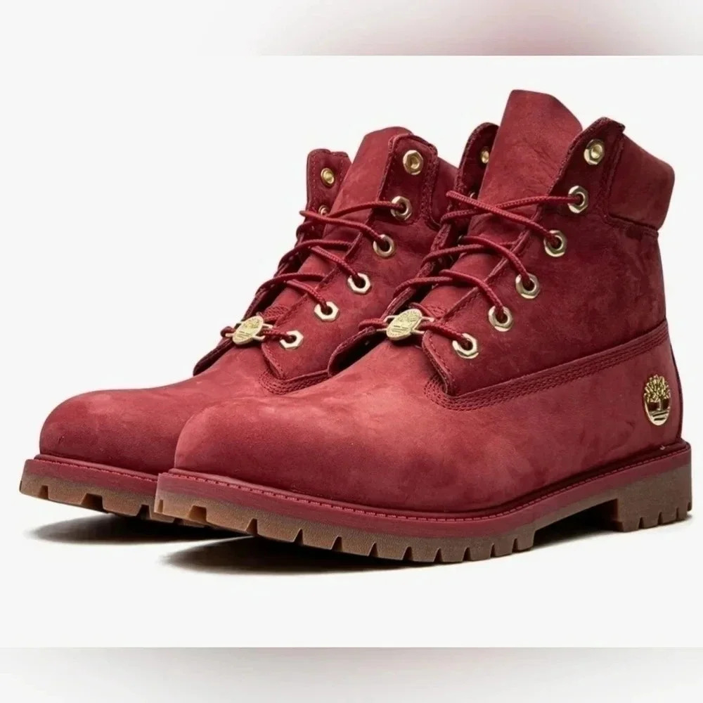 Timberland Boots, Red, Youth Size 1